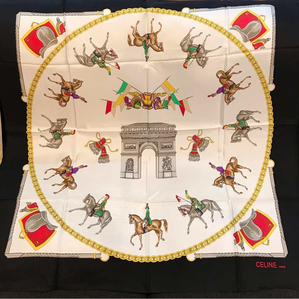 CELINE Silk Scarf in Box 😍🔥🐴 - Picture 7 of 17